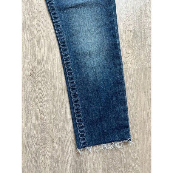 True Religion Swarovski Crystals Logo Leggings Blue Skinny Jeans Size 28 - Picture 7 of 9